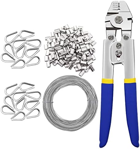 Секач за кабел Tanbupu до 5/32 Секачи за жица од не'рѓосувачки челик и комплет за алатки за прицврстување на жица
