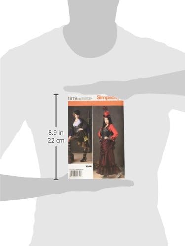 Едноставност 1819 промашува шема за шиење на костумите со Steampunk, големина HH