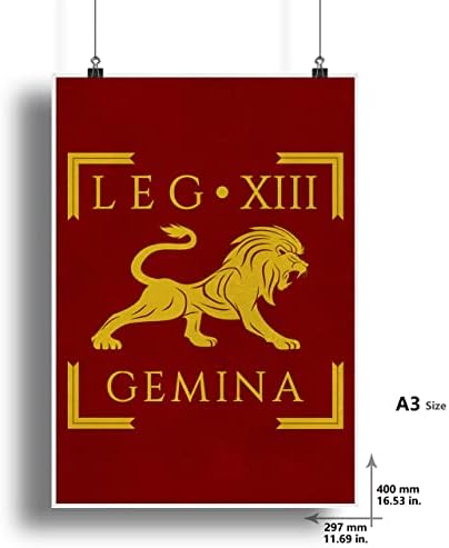 Убав капетан Роман Легион Постери за знаме на ткаенина - Античка ромска историја уметност декор А3