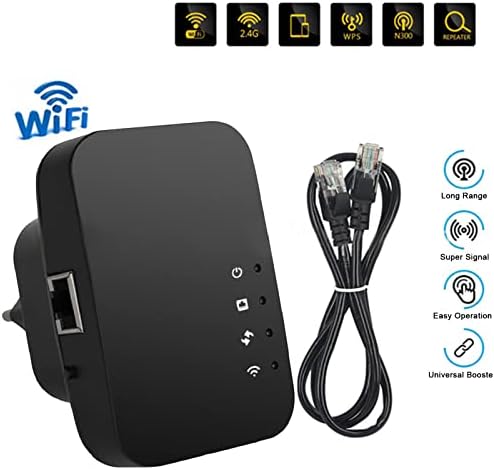 Qiopertar WiFi Extender WiFi Range Extender безжичен интернет засилувач безжичен сигнал засилувач повторувач со порта за етернет, проширете