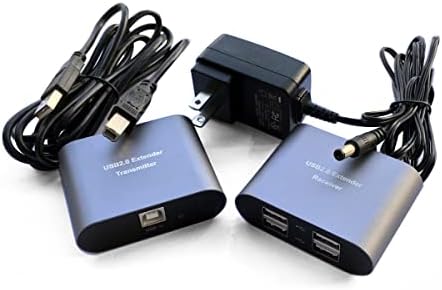 Commfront Industrial USB Extender 4-Port Hub; Се протега 250 стапки за мала брзина или 165ft за уреди со голема брзина над кабли CAT 5E/6;