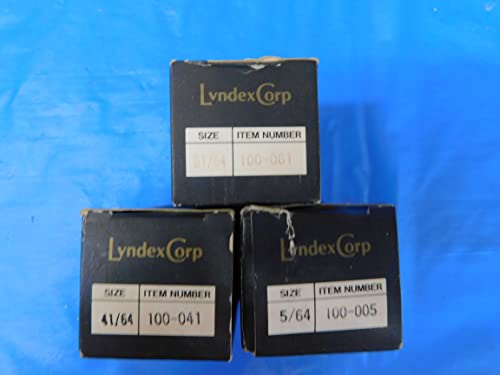 12pc Нови LYNDEX &засилувач; Други TG100 Колети Големини Вклучуваат 5/64, 27/32, 31/32, 59/64-M-MB9137RDT