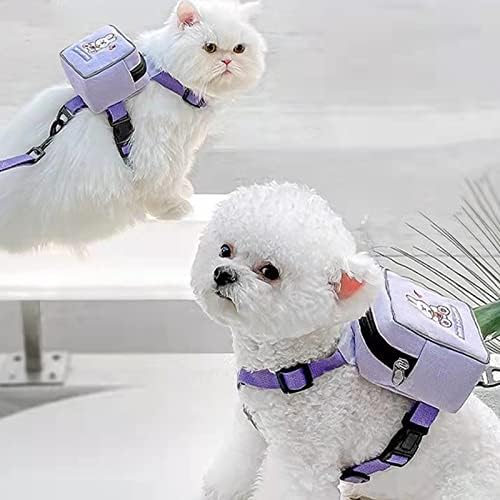 Cheeseandu 1 парчиња миленичиња кучиња цртани ранец ранец со поводник, кутре куче симпатична мечка зајак животно пакување прилагодливи торби