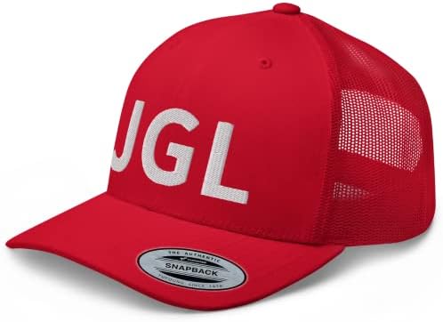 Rivemug JGL Trucker Hat, White везење Chapo Guzman Chapito 701 Hat Mid Crown Curved Captable Cap | Gorra jgl