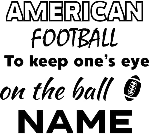 Американски фудбал персонализиран цитат Деклас - Име на обичај Американски фудбалски знак Спортски декор - живописна црвена понуда