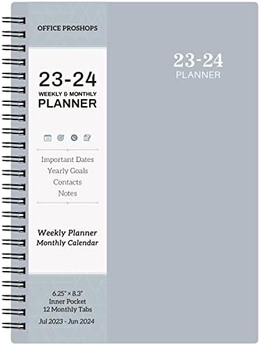 Office Proshops Planner23-2024-академски планер 2023-2024-Jul 2023-Jun2024 Grey