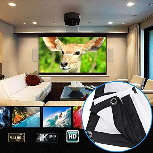 KXDFDC 60/72/84/100/120 INCH 16: 9 LED Projector Screen 3D Wallид монтиран Проекциски екран платно завеса за домашно кино за домашно