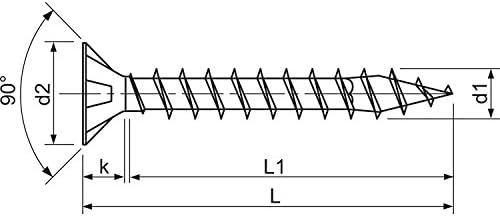Spax - Универзална завртка за шалтери за глава Филипс z 4cut целосна нишка галванизирана пасивирана A2L - 1081020350123, 10810202501055