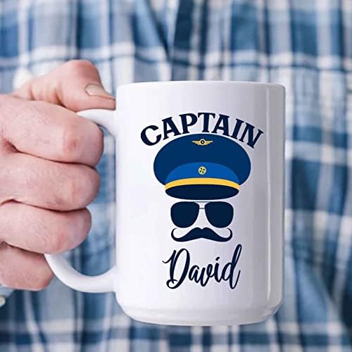 Персонализирана Шолја За Капетан Кафе Со Име-Капетан Шапка За Чај-Прекрасна Капетанска Керамичка Кригла-Прилагодени Подароци За