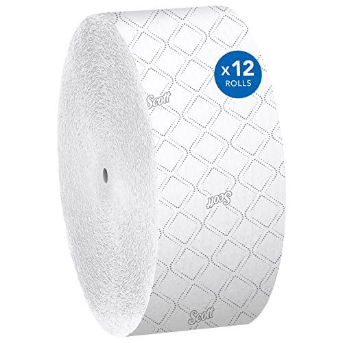 Scott® Безжична Тоалетна Хартија Со Висок Капацитет Џамбо Ролна, Со Покачен Дизајн, 2-Слоја, Бела,