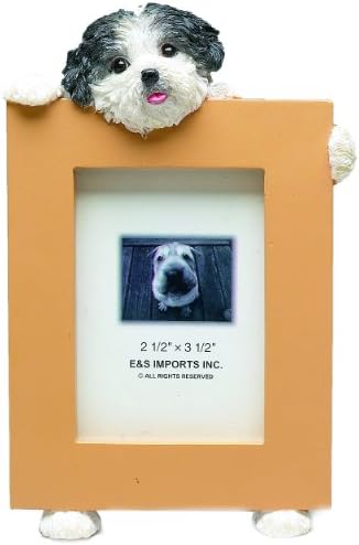 Shih Tzu Puppycut црно/бело куче - 2 1/2 '' x 3 1/2 '' Photo Frame