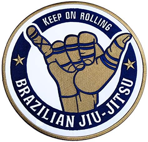 Карма лепенка Бразилскиот џиу џитсу лепенка Продолжете со тркалање везено железо/шијте на значка bjj gi Applike
