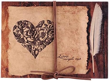 Yfqhdd 34 страници DIY занаетчиски фото албум гроздобер стил срце серија рачно изработени фото албум STRAPBook Lover Travel Memory