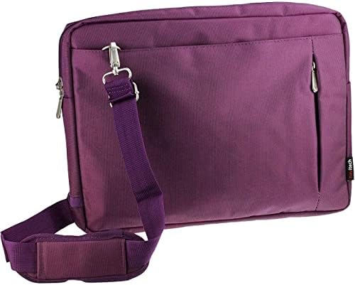 Патувачка торба за отпорна на вода на Navitech Purple Sleek - Компатибилна со преносен Blu -ray на Силванија 10 ”