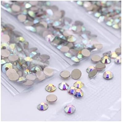 1728pcs розово злато нокти уметнички ригистони сјајни кристални скапоцени камења 3Д совети украси до 24/7 продавница