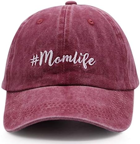 Manmesh Hatt Mom Life Life Ponytail Бејзбол капа Мешав Бун Гроздобер измиена потресена Твил Обична капа за жени