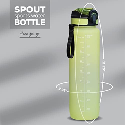 Го добивте ова живо за мотивационо шише со вода со временски маркер, шише со вода од 32 мл, спортско шише со вода со плука, постигнете