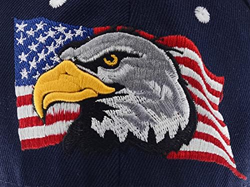 Ана-Каци САД Американско знаме Патриотски орел јастреб врежани 3Д прилагодливи капачиња за бејзбол во Велкро