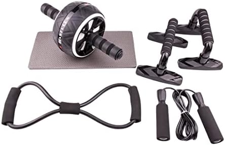 WSSBK AB тркалачки тркала фитнес, скок на јаже ленти, притискајте ја решетката за вежбање на абдоминална вежба опрема за вежбање на
