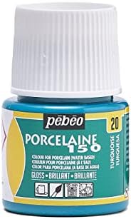 Pebeo Porcelaine 150 Керамичка боја-Боја во боја со висок сјај за порцелан, врвни уметнички материјали, нетоксични и топлински безбедни,