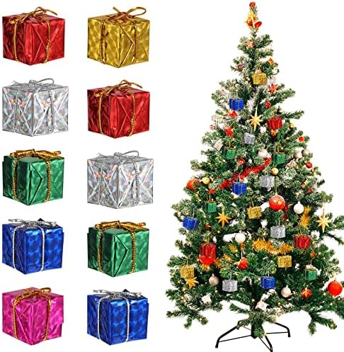 Tinksky 24pcs елка за мали кутии за подароци што висат украси украси за забава