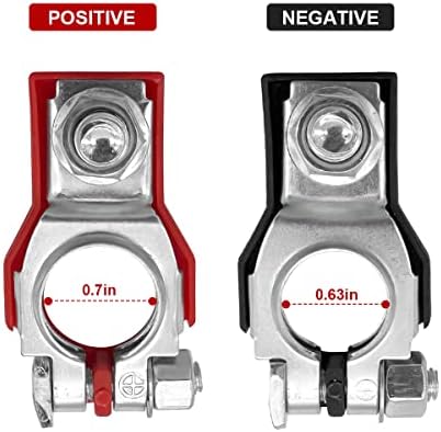 Терминали за батерии за Nissan, позитивни и негативни 1 пар, врвни конектори за батерии со пластични дното, автомобилски додатоци Универзален