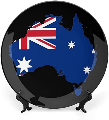 Австралиска мапа на знаме што виси керамичка декоративна чинија со приказ на столот за приказ Прилагодени годишнини за свадбени подароци за родители