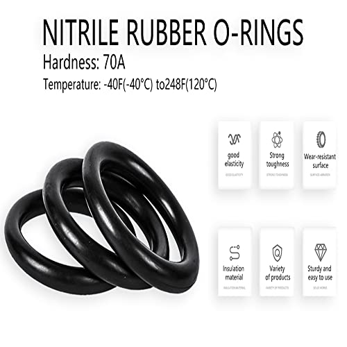 Othmro 10pcs нитрилна гума О-прстени, 3мм жица DIA 29мм ОД метричка запечатување нитрил NBR гумени мијалници за запечатување на нафта или