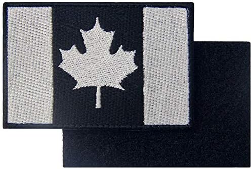 Тактичка Канада со знаме на знамето во Канада, извезена морална апликација за прицврстувач на кука и јамка