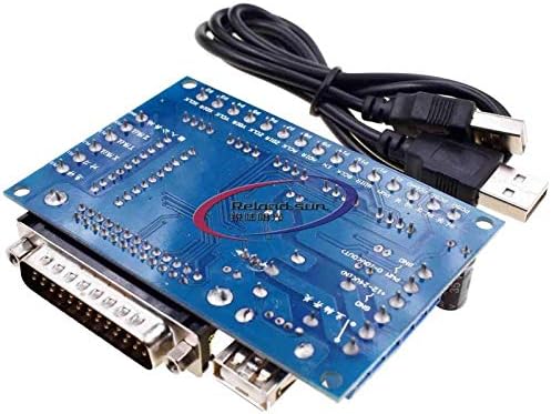 Адаптер за интерфејс на 3Д печатач 5 оска CNC CNC Buckout Board со USB -кабел за возач на моторот Stepper Mach3