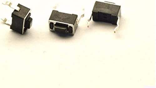 400 парчиња Микро Прекинувач 3 * 6 * 4.3 мм 2пин копче прекинувач микро прекинувач Вертикален црн прекинувач за Ресетирање без Заклучување