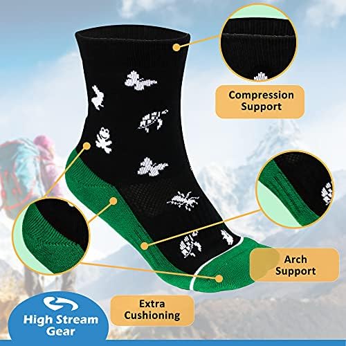 Пешачки Чорапи За Деца 3 Пакет На Амортизирани Чорапи За Деца-Девојки &засилувач; Момчиња За Пешачење ,Спорт, Кампување, Отворено Авантури