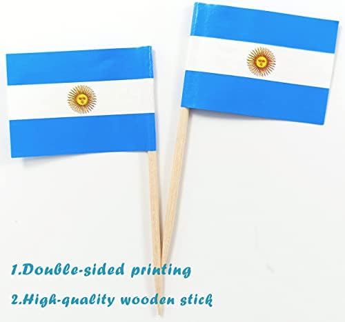 ЈБЦД Аргентина Чепкалка За Заби Знаме Аргентина Мини Мали Кекс Топер Знамиња
