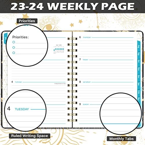 Planner 2023-2024 - Academic Planner 2023-2024, Jul 2023 - Jun 2024, 2023-2024 Planner Weekly and Monthly with Tabs, 6.1 x 8.7, Hardcover