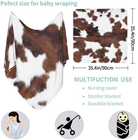 Крава печати бебешки ќебе со кравјо кравјо крави бебиња за бебиња за бебиња ќебиња за новороденчиња за новороденчиња за новороденчиња за новороденчиња