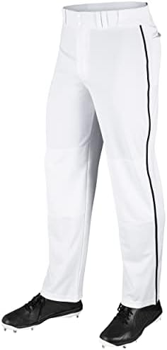 Champro mens директно отворено дно бејзбол панталони, бели, црни, големи САД