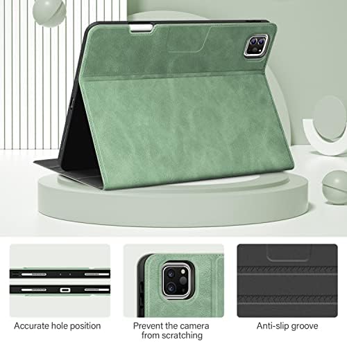 Case Bloxflag Case за iPad Pro 11 Inch 4 -та генерација/3 -та/2 -ри/1 -ви генерал со држач за молив/џеб/агол на пишување автоматско спиење/будење