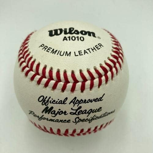 Мајкл Jordanордан потпиша автограмиран бејзбол Уда Горна палуба Холограм - НБА автограмирани разни предмети