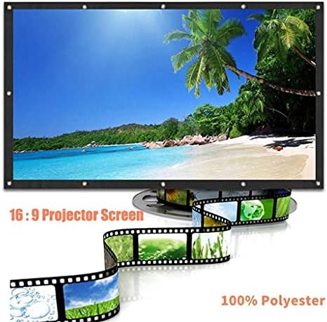 WSSBK 3D HD Wallид монтиран Проекциски екран на платно предводена од проектор со голема осветленост 120 инчи-60инч за домашно кино