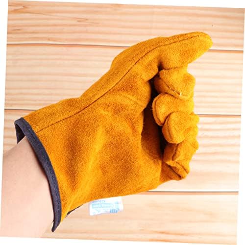 Yardwe 1 Pair Oven Glove Work Gloves Protective Gloves Hand Gloves Work Orange Protection