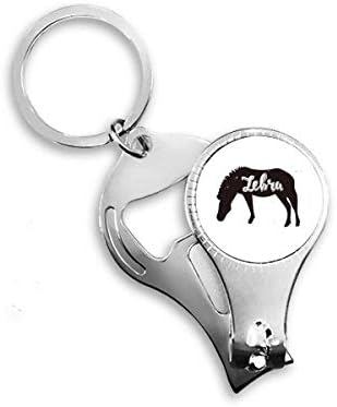 Пинто црно -бело животинско нокти, нокти прстенен клуч за шишиња со шишиња со шише, клипер