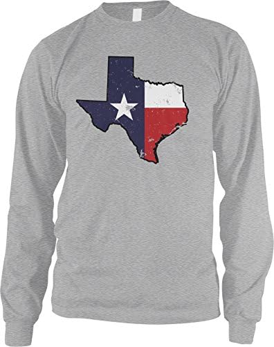 Знамето во форма на машка држава Амдеско, во облик на држава Тексас, кошула со долги ракави во форма на Тексас