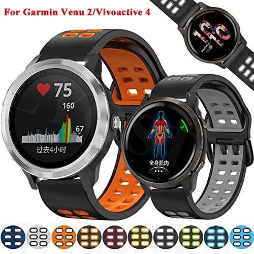 Rorffk Watchband Спортски Ремен За Garmin Venu 2 /Vivoactive 4 Паметен Часовник Бенд Силиконски Нараквица