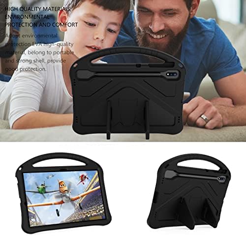 Таблет компјутер случај компатибилен со детски куќишта компатибилен со SumSung Galaxy Tab S7 Fe 12.4 Case, компатибилен со Samsung
