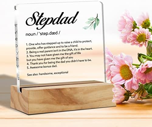 Засилени со тато Подароци засилени со тато дефиниција за декор за очув Степад акрилик биро за знак со знак за стока за дрво