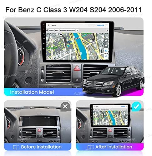 9 Андроид 10 Во Цртичка Автомобил Стерео Радио Одговара За Мерцедес Бенц Ц Класа 3 W204 S204 2006-2011 Главата Единица GPS Навигација Carplay