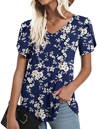 Yayiya Teen Girls Vneck Tshirt Lounge Bluze Camisole кошули со кратки ракави графички тенок туники лето есен маичка облека