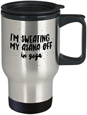 Јога Патување Кригла Тамблер Чаша - јас сум потење мојата асана надвор Во Јога - Кафе/Чај/Пијат Топло/Ладно Изолирани-Смешни Новина Одмор Подарок