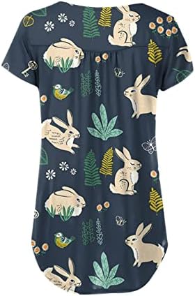 Велигденски печати кратки ракави Туника за врвови за жени, со слоеви, лекови со фустани за блузи за хеланки 2023 година