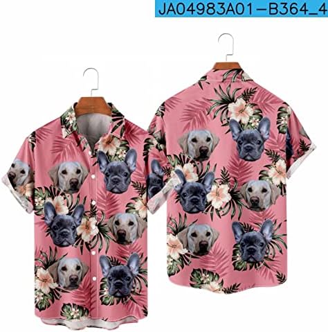 Bmisegm летни масти кошули мажи печатени кошули со кратки ракави копче надолу кошули со копче за кратки ракави за кратки ракави
